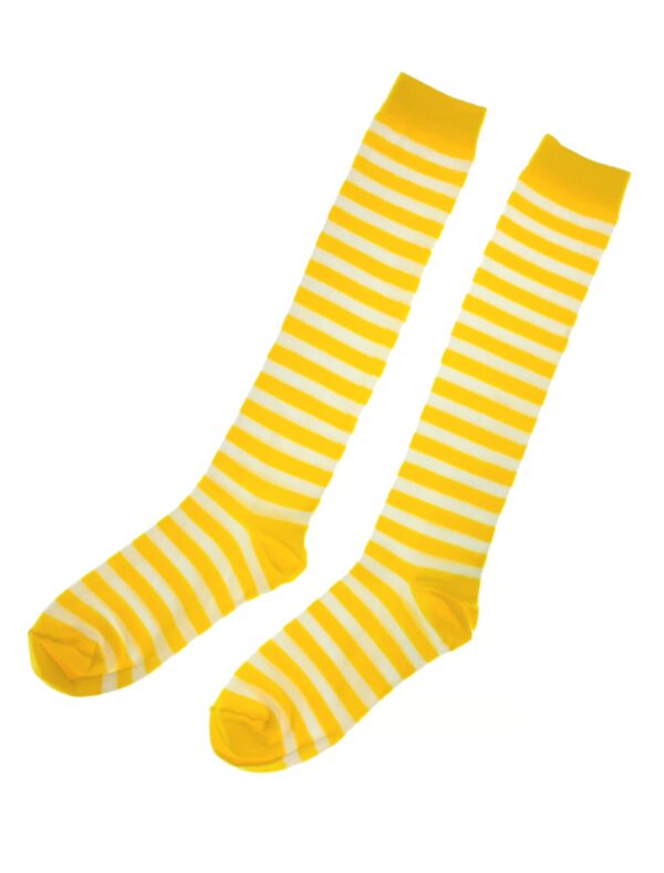 Kostümzubehör Kniestrümpfe gelb/weiß 35-40