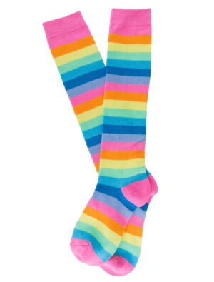 Kostümzubehör Kniestrümpfe gestreift bunt 36/38 Farbe: bunt