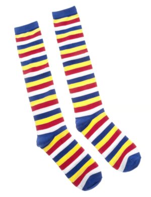 Kostümzubehör Kniestrümpfe rot/weiß/blau/gelb 41-46