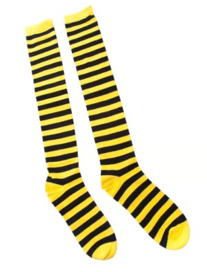 Kostümzubehör Kniestrümpfe schwarz/gelb 35-40