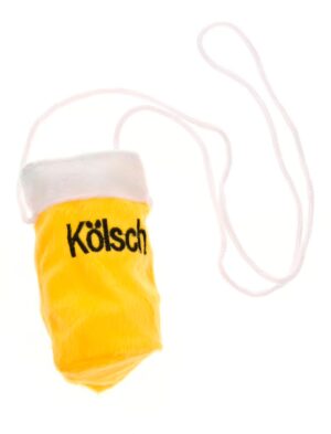 Kostümzubehör Kölschglashalter Kölsch gelb/weiß