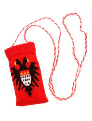 Kostümzubehör Kölschglashalter Socke mit Köln Adler Farbe: rot