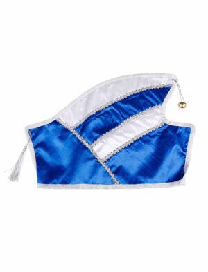 Kostümzubehör Komiteemütze Prinz mit Glöckchen blau/weiß one size