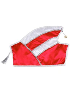 Kostümzubehör Komiteemütze Prinz mit Glöckchen rot/weiß one size