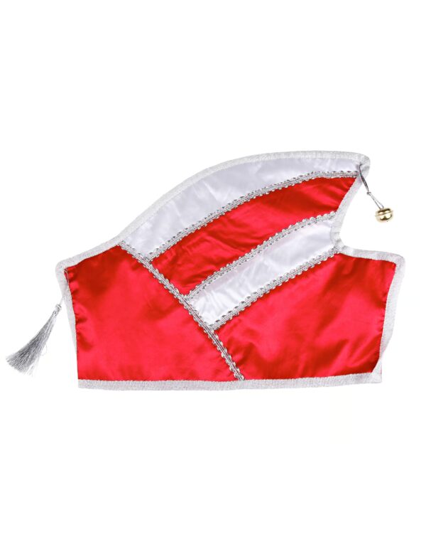 Kostümzubehör Komiteemütze Prinz mit Glöckchen rot/weiß one size