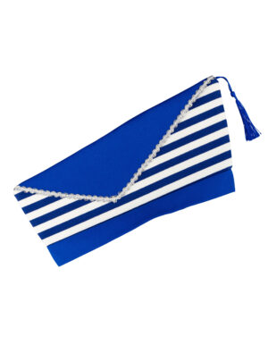 Kostümzubehör Komiteemütze gestreift weiß/blau 61