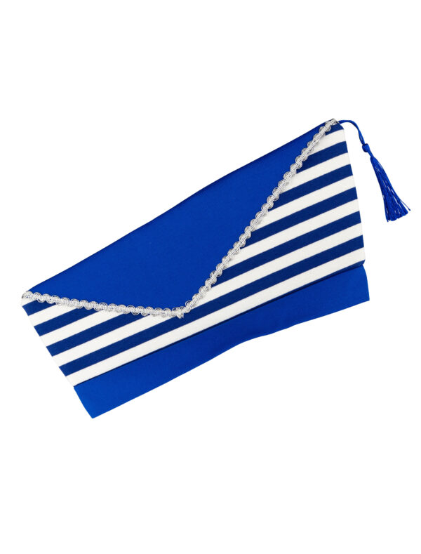 Kostümzubehör Komiteemütze gestreift weiß/blau 61
