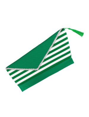 Kostümzubehör Komiteemütze gestreift weiß/grün 59