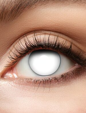 Kostümzubehör Kontaktlinsen Blind White Farbe: weiß