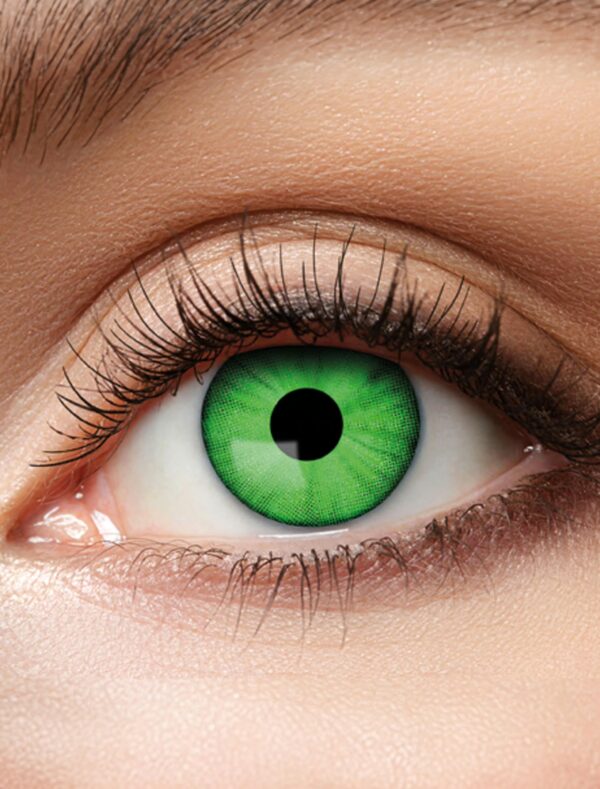 Kostümzubehör Kontaktlinsen Electro Green Farbe: grün