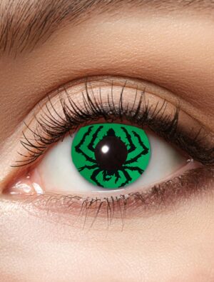 Kostümzubehör Kontaktlinsen Green Spider Farbe: grün