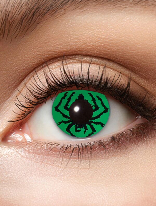 Kostümzubehör Kontaktlinsen Green Spider Farbe: grün