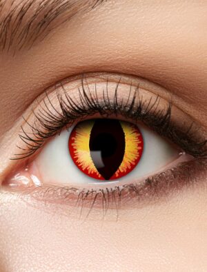 Kostümzubehör Kontaktlinsen Sauron Farbe: rot/gelb