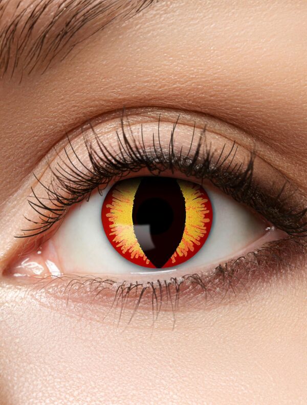 Kostümzubehör Kontaktlinsen Sauron Farbe: rot/gelb