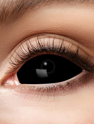 Kostümzubehör Kontaktlinsen Sclera Black Eye Farbe: schwarz