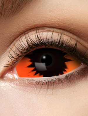 Kostümzubehör Kontaktlinsen Sclera Demon orange