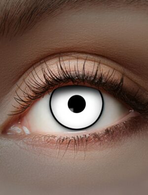 Kostümzubehör Kontaktlinsen UV Flash White Farbe: weiß