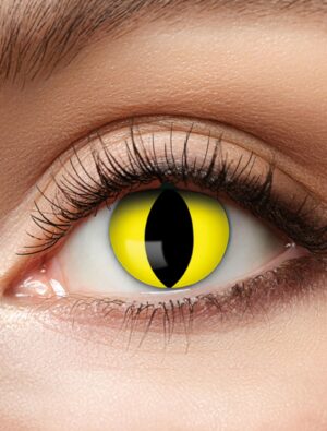 Kostümzubehör Kontaktlinsen Yellow Cat Farbe: gelb