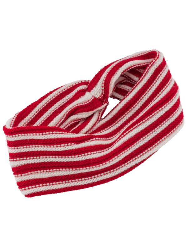 Kostümzubehör Kopfband gestrickt Damen rot/weiß one size