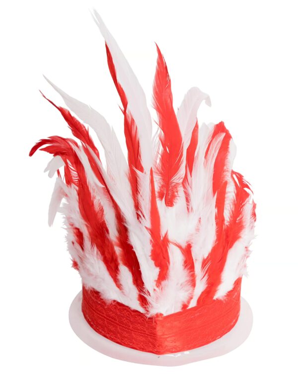 Kostümzubehör Kopfschmuck Indianer rot/weiß