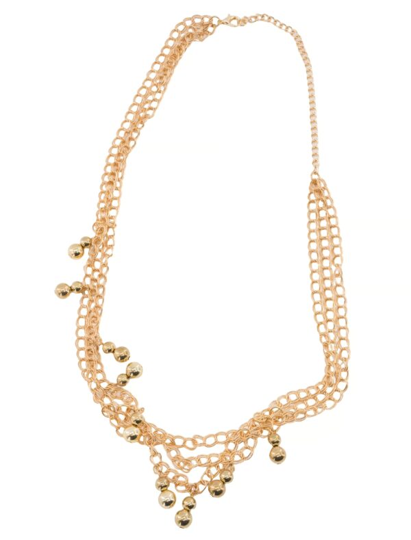 Kostümzubehör Kopfschmuck mit Ketten Damen gold