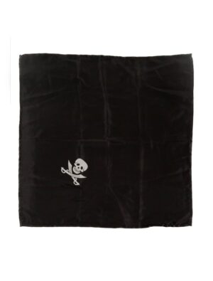 Kostümzubehör Kopftuch Pirat Satin schwarz