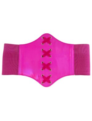 Kostümzubehör Korsettgürtel mit Knöpfen rosa one size