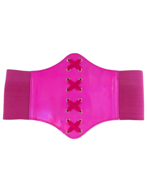 Kostümzubehör Korsettgürtel mit Knöpfen rosa one size