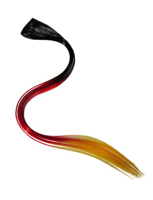 Kostümzubehör Kostümzubehör Haarverlängerung Deutschland 48cm Farbe: schwarz/rot/gold