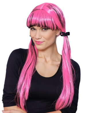 Kostümzubehör Kostümzubehör Perücke Anime schwarz/pink