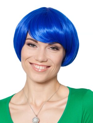 Kostümzubehör Kostümzubehör Perücke Bob blau one size