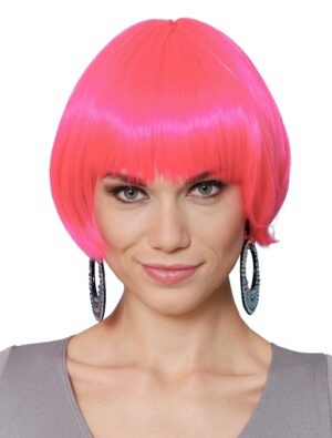 Kostümzubehör Kostümzubehör Perücke Bob pink one size