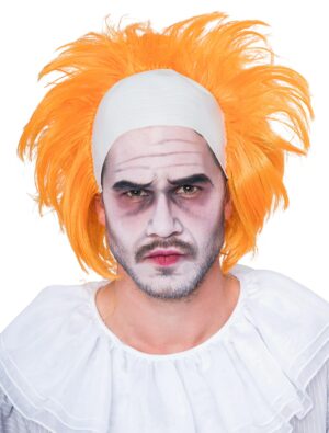 Kostümzubehör Kostümzubehör Perücke Clown Halbglatze orange