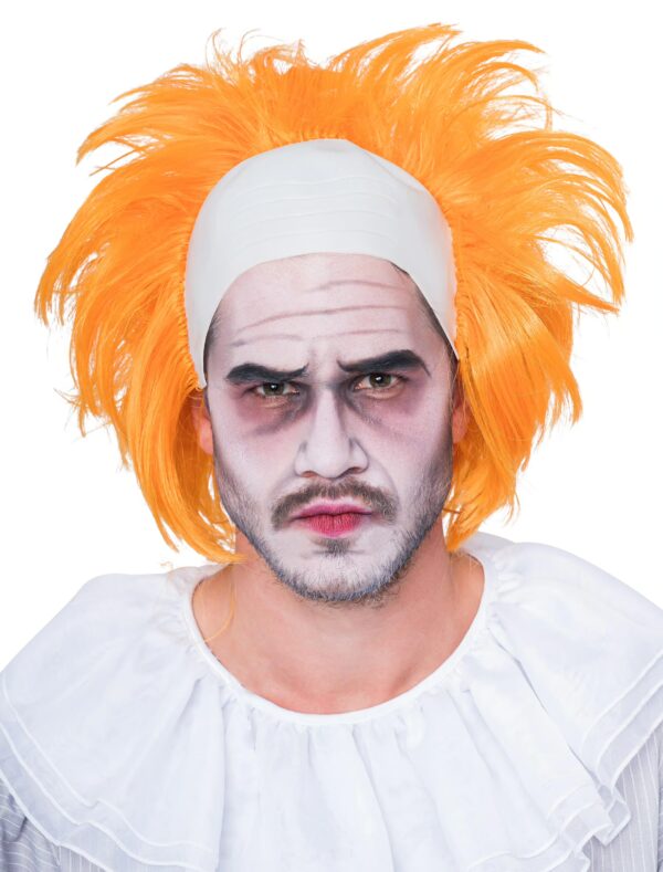 Kostümzubehör Kostümzubehör Perücke Clown Halbglatze orange