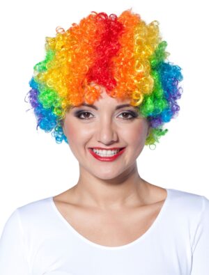 Kostümzubehör Kostümzubehör Perücke Clown Regenbogen rainbow one size