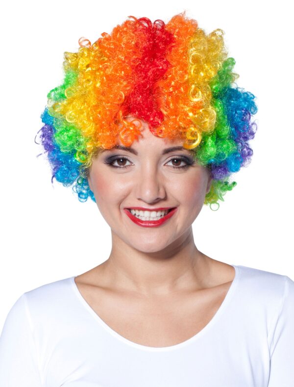 Kostümzubehör Kostümzubehör Perücke Clown Regenbogen rainbow one size