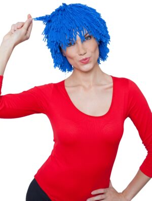 Kostümzubehör Kostümzubehör Perücke Clown Wolle blau