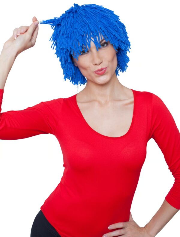 Kostümzubehör Kostümzubehör Perücke Clown Wolle blau