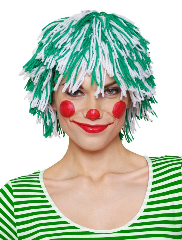 Kostümzubehör Kostümzubehör Perücke Clown Wolle grün/weiß
