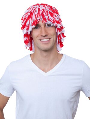 Kostümzubehör Kostümzubehör Perücke Clown Wolle rot/weiß