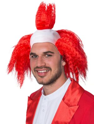 Kostümzubehör Kostümzubehör Perücke Clown rot mit Glatze