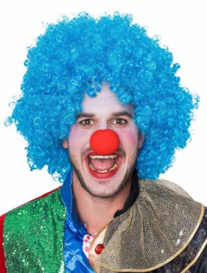 Kostümzubehör Kostümzubehör Perücke Clown türkis one size
