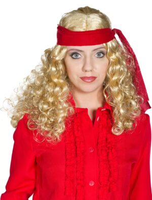Kostümzubehör Kostümzubehör Perücke Hippie lockig Haarband blond one size