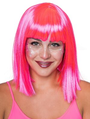 Kostümzubehör Kostümzubehör Perücke Jill neonpink one size
