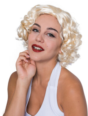 Kostümzubehör Kostümzubehör Perücke Marylin kurz lockig  hellblond one size
