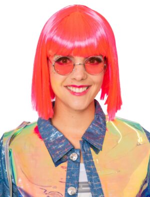 Kostümzubehör Kostümzubehör Perücke Pagenkopf neonpink