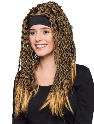 Kostümzubehör Kostümzubehör Perücke Rasta mit Band braun one size