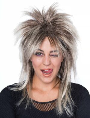 Kostümzubehör Kostümzubehör Perücke Rocklegende blond/braun one size