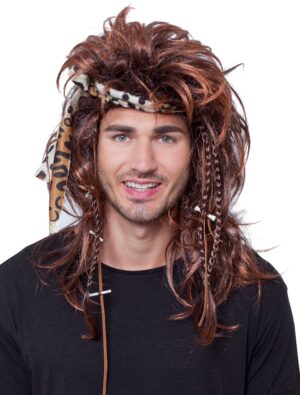 Kostümzubehör Kostümzubehör Perücke Siggi mit Haarband braun
