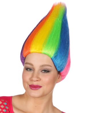 Kostümzubehör Kostümzubehör Perücke Troll Regenbogen Farbe: rainbow